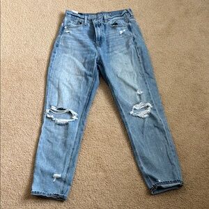 American Eagle Outfitters Women's Blue Ripped Jeans